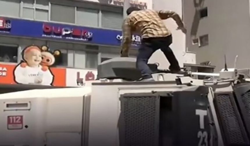 TOMA'nın üzerine çıkan müdür yardımcısı tutuklandı, görevden uzaklaştırıldı