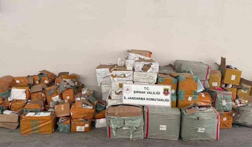 Şırnak’ta dev kaçakçılık operasyonu: 77 milyon liralık kaçak ürün ele geçirildi
