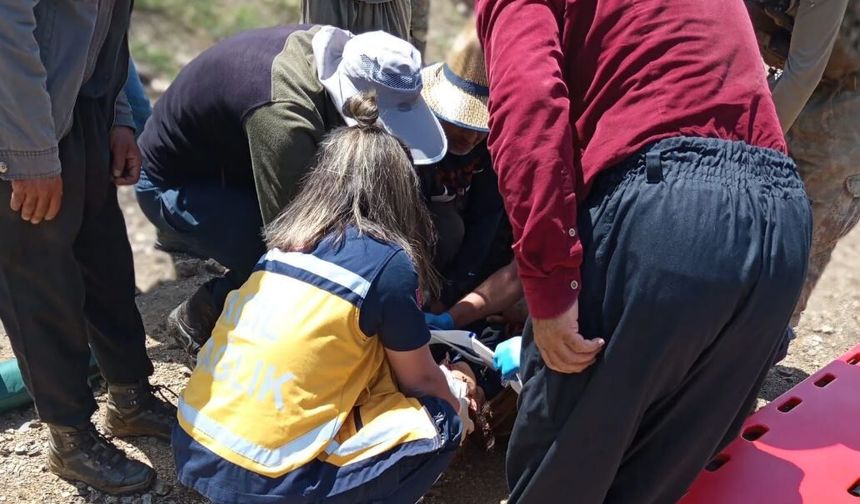 Şemdinli’de Pancar Toplayan Kadın Kayalıklardan Düşerek Yaralandı