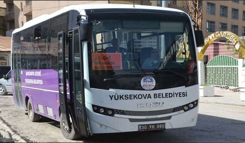 Yüksekova Belediyesi'nden eğitime destek: YKS Günlerinde Ulaşım Ücretsiz