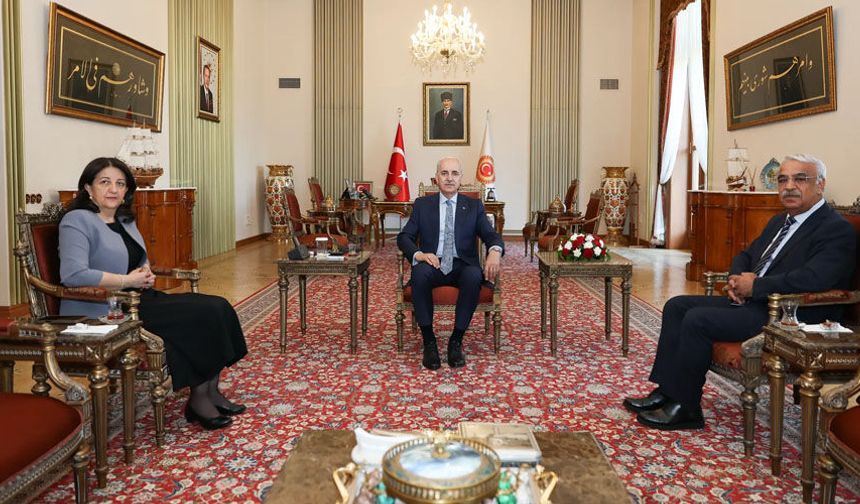 TBMM Başkanı Kurtulmuş, DEM Parti İmralı Heyeti ile görüştü