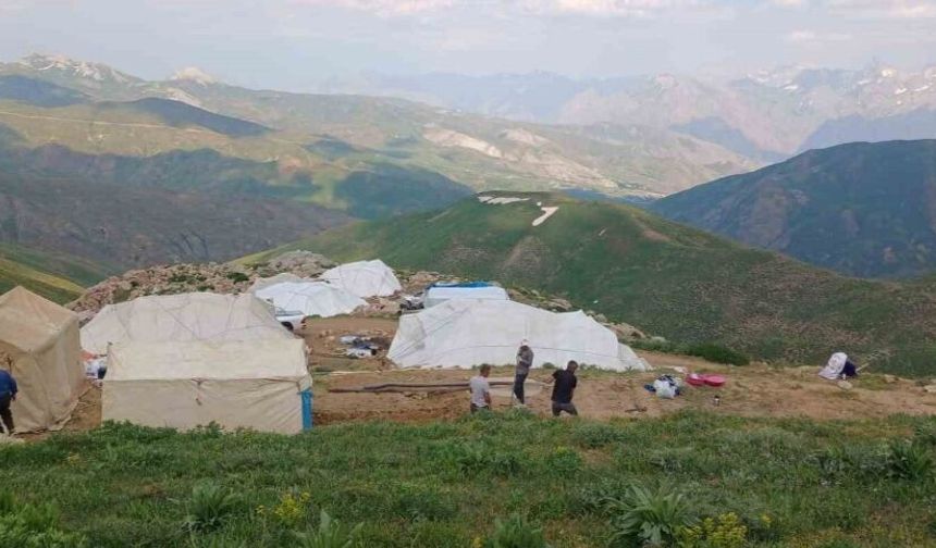 Durankaya yaylalarında çadırlar kuruldu