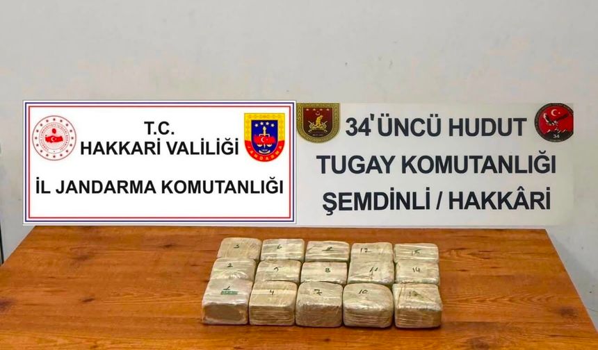 Şemdinli’de 7 kilo 720 gram eroin ele geçirildi