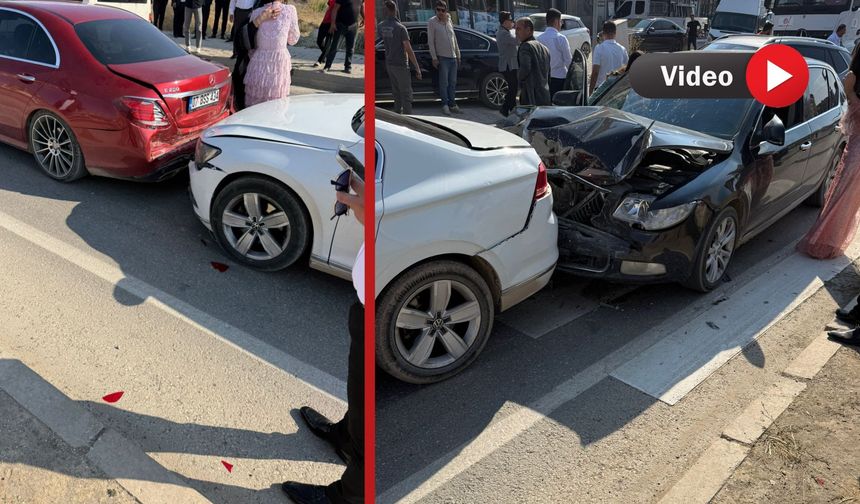Yüksekova’da düğün konvoyunda zincirleme kaza: 4 yaralı
