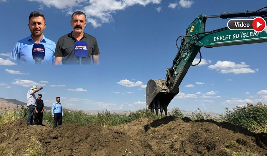 Yüksekova’da yıllardır su altında kalan araziler DSİ çalışmalarıyla üretime açılıyor
