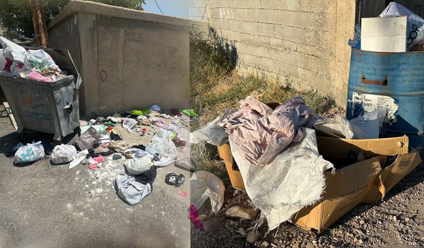 Yüksekova’da Uzun Süre Bekletilen Çöp Konteynerlerine Tepki