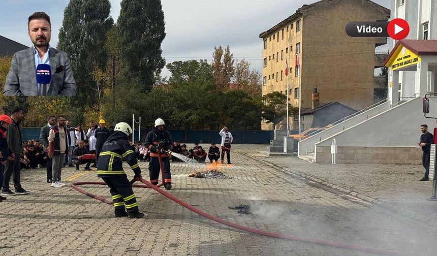 Yüksekova’da öğrenciler yangına karşı bilinçlendirildi