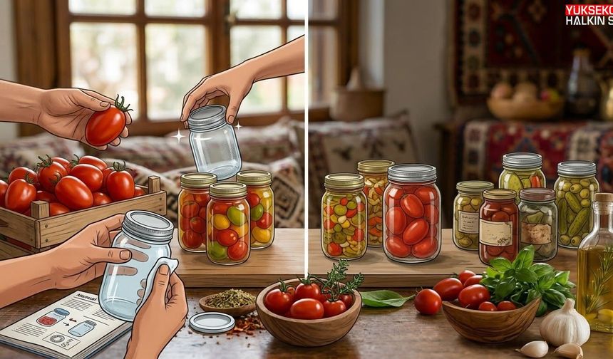 Yüksekova’da kışlık konserve hazırlayanlara gıda güvenliği uyarısı