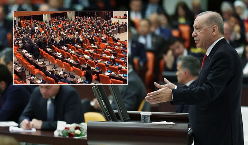 TBMM'de Yeni Yasama Yılı! Erdoğan Kürsüde, Yeni Parti Salonu Terk Etti