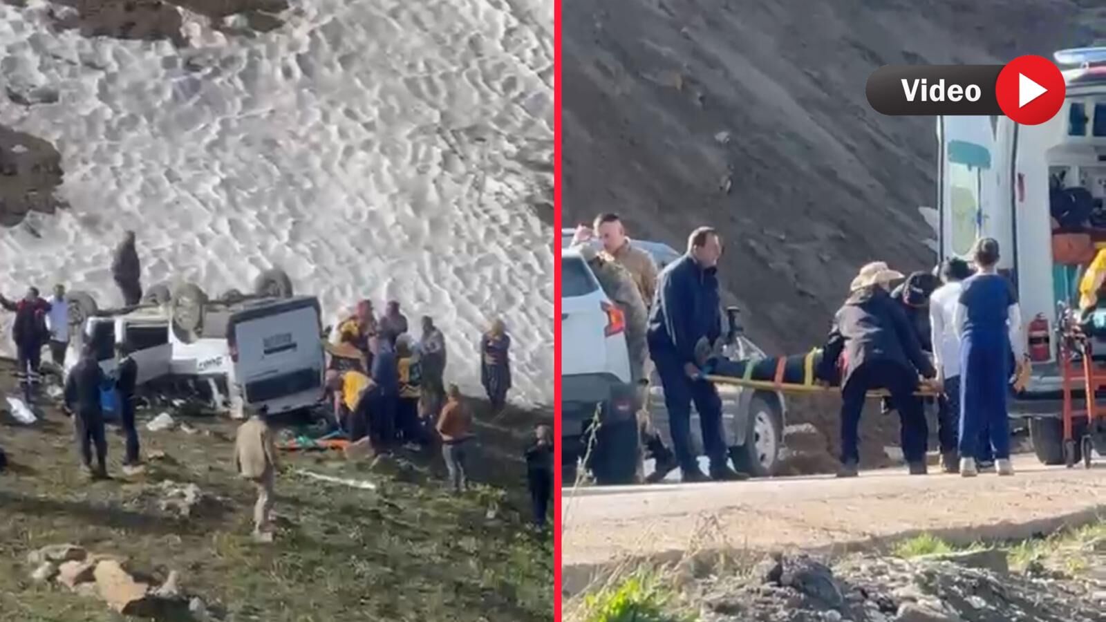 Yüksekova’da köylüleri taşıyan araç kaza yaptı: 1 ölü, 8 yaralı
