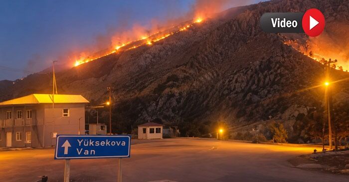Yüksekova'daki yangın büyüyor: Alevler karakola doğru ilerliyor