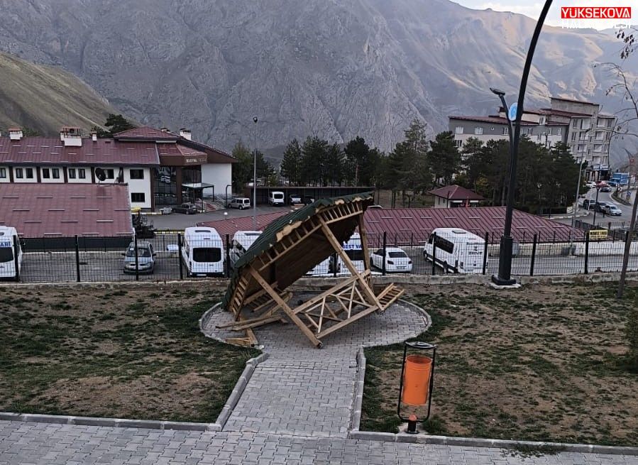 Hakkâri’de parkta bulunan kamelya tahrip edildi